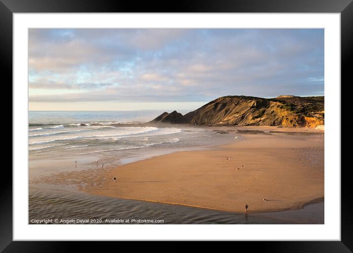 Amoreira Beach Welcoming Sunset 2 Framed Mounted Print by Angelo DeVal