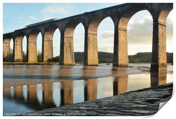 A Dash Across The Viaduct. Print by Neil Mottershead