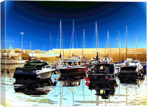 Harbour Moorings Canvas Print by Stephen Hamer