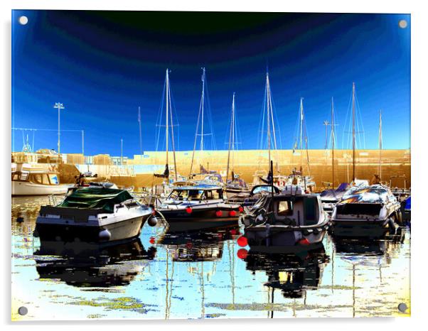 Harbour Moorings Acrylic by Stephen Hamer