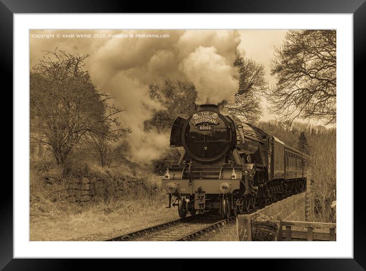 Memories of the Flying Scotsman Framed Mounted Print by Kevin Winter