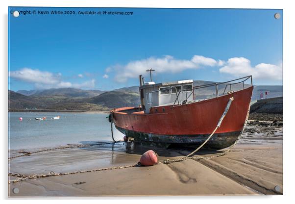 Old fishing boat Barmouth Acrylic by Kevin White