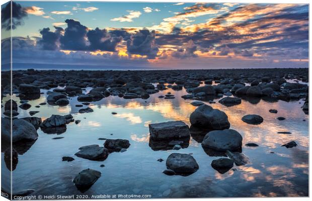 Col-huw Beach in Llantwit Major, South Wales Canvas Print by Heidi Stewart