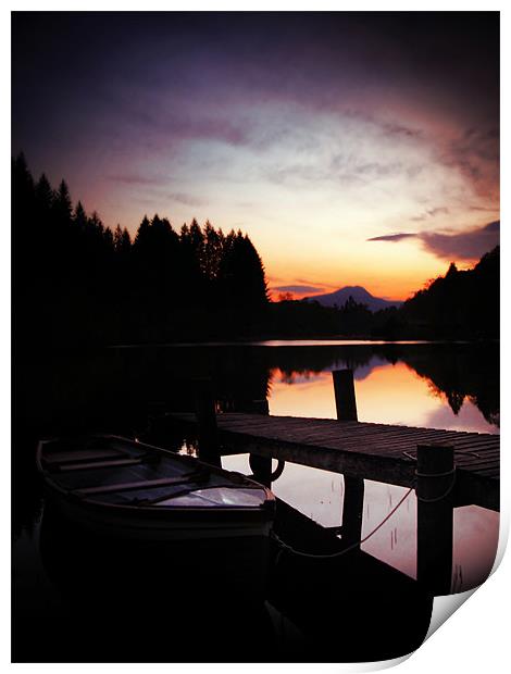 Loch Ard, Spring Sunset 2 Print by Aj’s Images