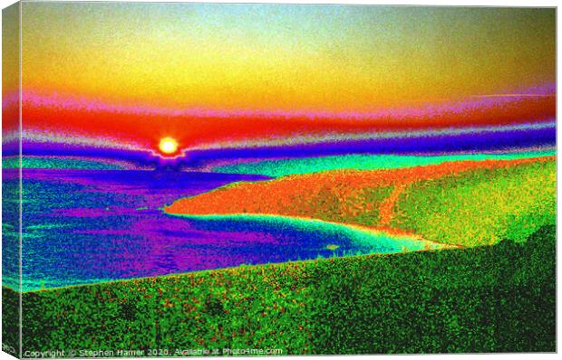 Psychedelic Sunset Canvas Print by Stephen Hamer