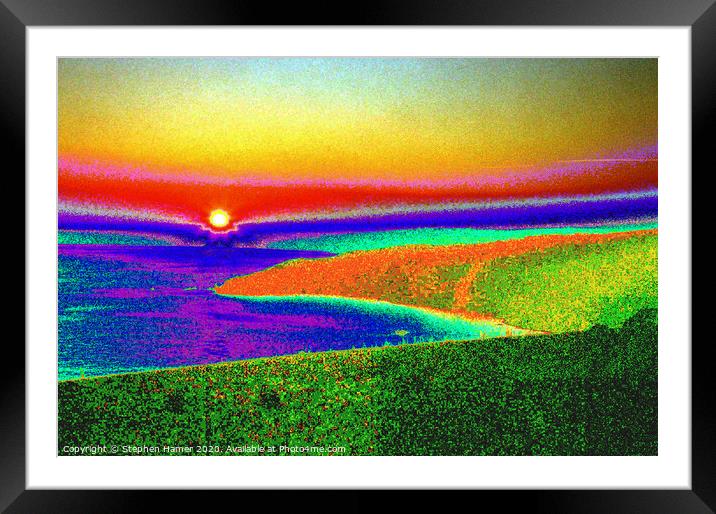 Psychedelic Sunset Framed Mounted Print by Stephen Hamer