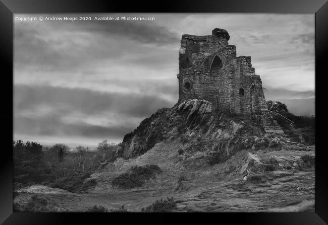 Mow Cop Castle  Framed Print by Andrew Heaps
