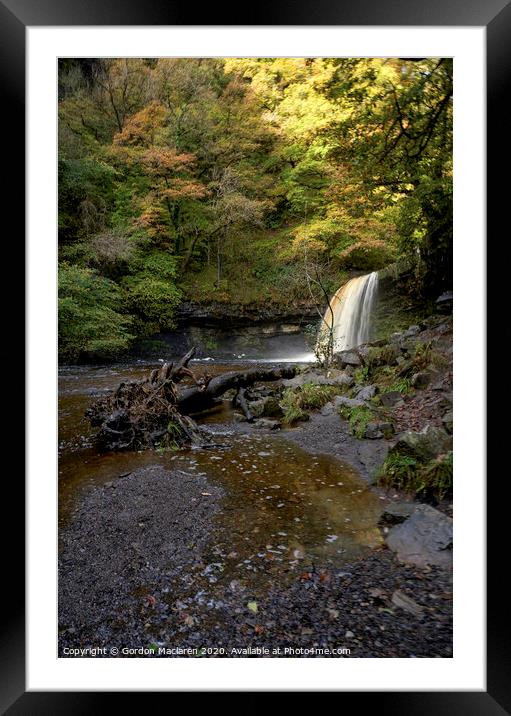 Sgwd Gwladys Waterfall, Brecon Beacons National Park Framed Mounted Print by Gordon Maclaren