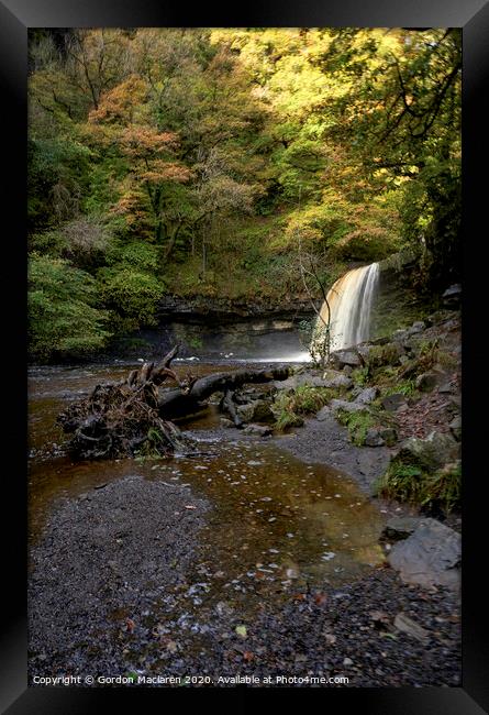 Sgwd Gwladys Waterfall, Brecon Beacons National Park Framed Print by Gordon Maclaren