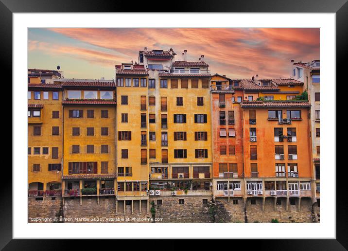 The Architecture of Florence in Italy Framed Mounted Print by Simon Marlow