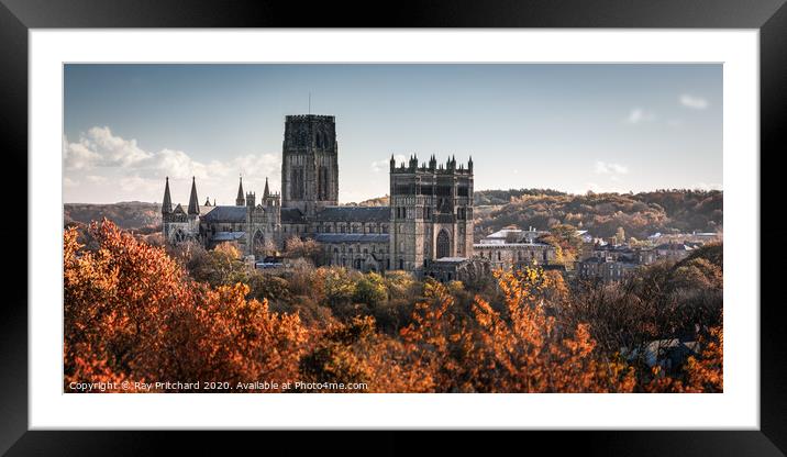 Durham Cathedral in Autumn  Framed Mounted Print by Ray Pritchard