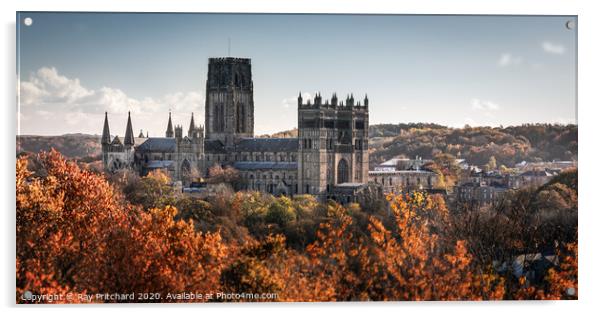 Durham Cathedral in Autumn  Acrylic by Ray Pritchard