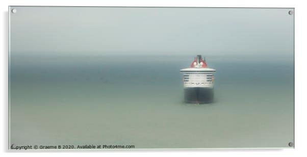 Queen Mary 2 at anchor Acrylic by Graeme B
