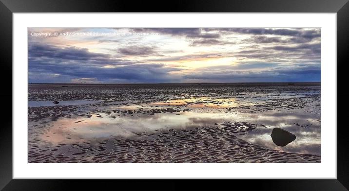 Majestic Sunset on Lytham Beach Framed Mounted Print by Andy Smith