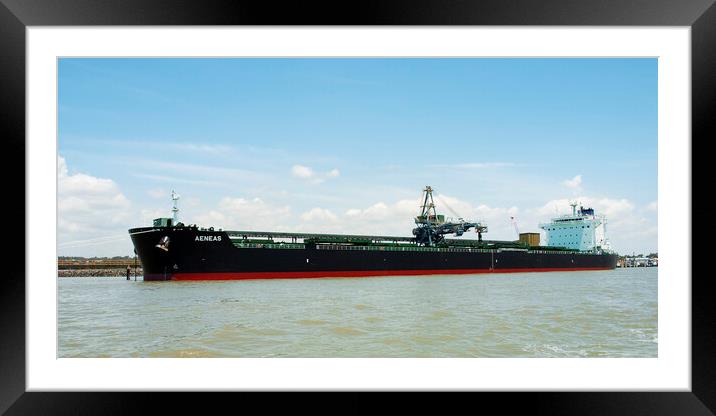  Ship loading at Gladstone Harbour. Framed Mounted Print by Geoff Childs