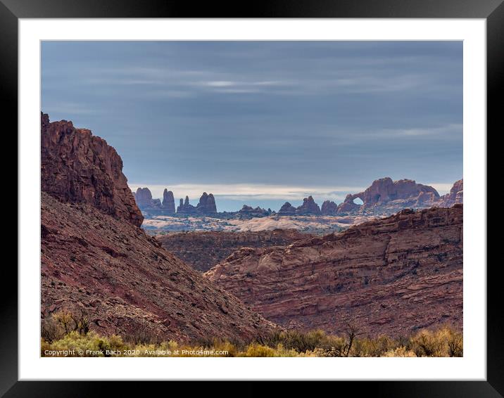 Skyline Arch in Arches National Monument, Utah Framed Mounted Print by Frank Bach