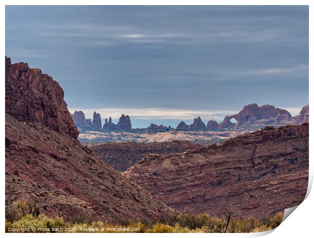 Skyline Arch in Arches National Monument, Utah Print by Frank Bach