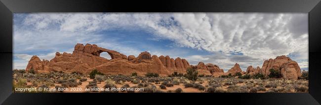 Skyline Arch in Arches National Monument, Utah Framed Print by Frank Bach