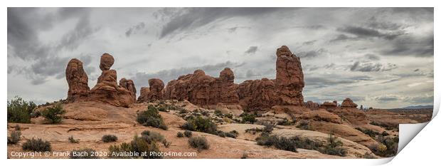 Garden of Eden in Arches National Monument, Utah Print by Frank Bach