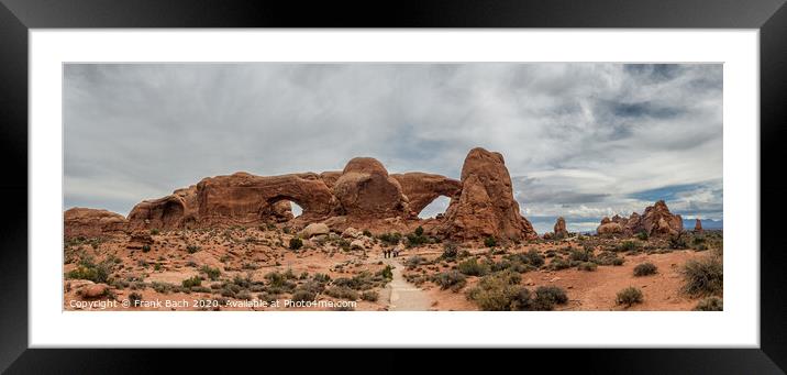 Window Arch in Arches National Monument, Utah Framed Mounted Print by Frank Bach