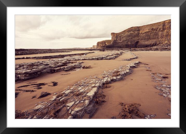 Rock and Sand Framed Mounted Print by Richard Downs