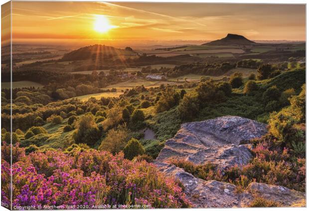 Roseberry Topping sunset Canvas Print by Northern Wild