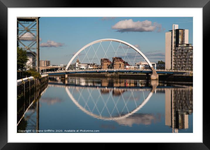 The Clyde Arc Glasgow Framed Mounted Print by Diane Griffiths