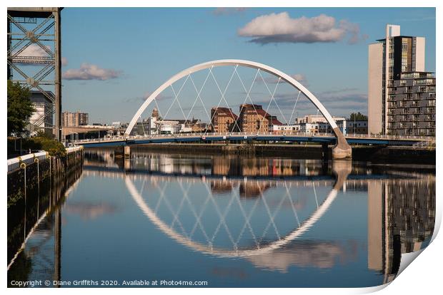 The Clyde Arc Glasgow Print by Diane Griffiths