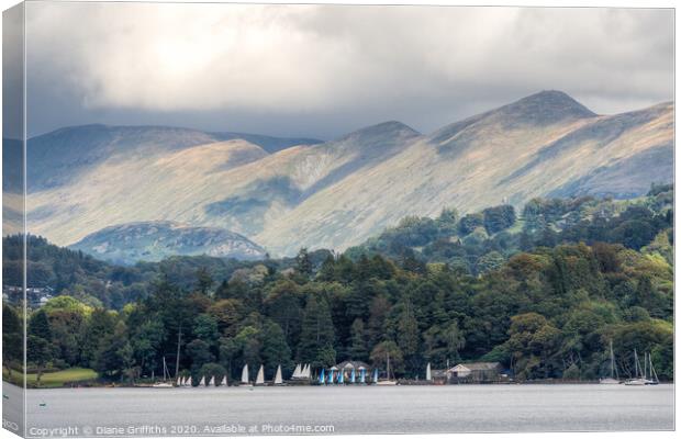 Windermere The Lake District Canvas Print by Diane Griffiths