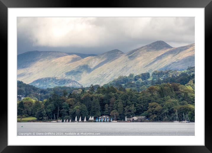 Windermere The Lake District Framed Mounted Print by Diane Griffiths