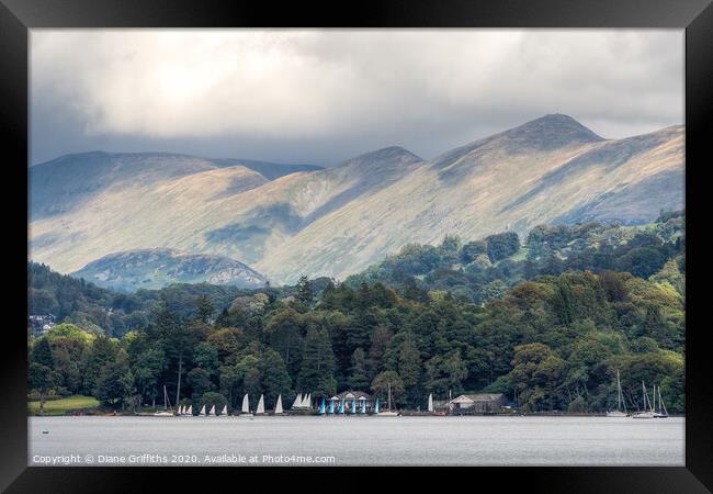 Windermere The Lake District Framed Print by Diane Griffiths