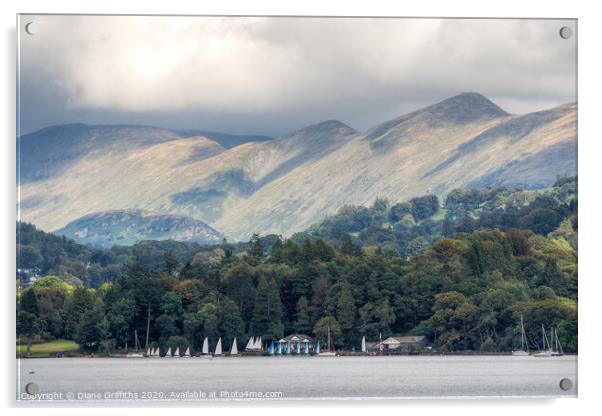 Windermere The Lake District Acrylic by Diane Griffiths