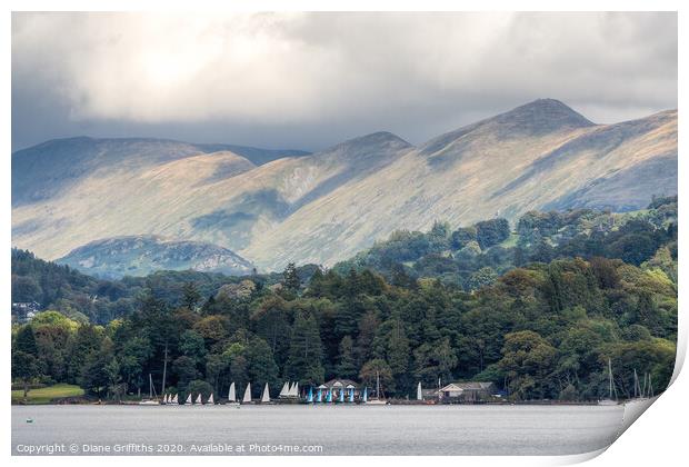 Windermere The Lake District Print by Diane Griffiths