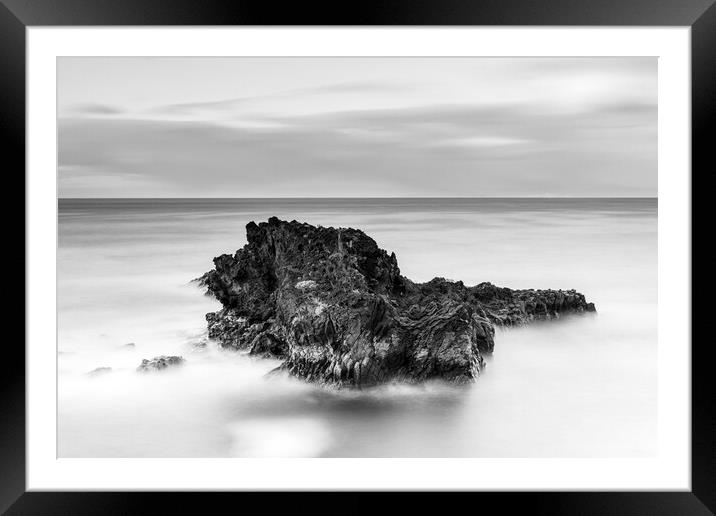 Dark rocks and silky sea, Tenerife Framed Mounted Print by Phil Crean