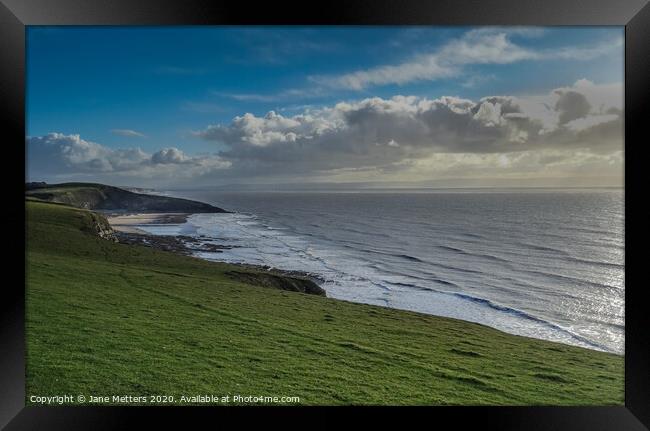 Southerndown  Framed Print by Jane Metters