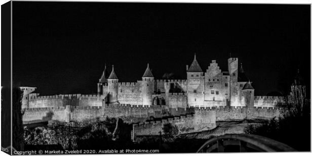 Carcassonne Castle City Canvas Print by Marketa Zvelebil