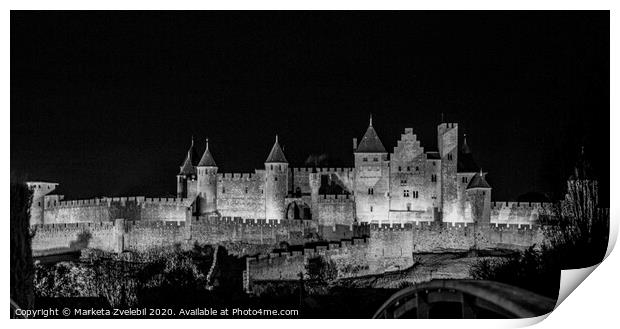 Carcassonne Castle City Print by Marketa Zvelebil