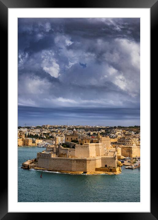 Fort St Angelo In Birgu, Malta Framed Mounted Print by Artur Bogacki