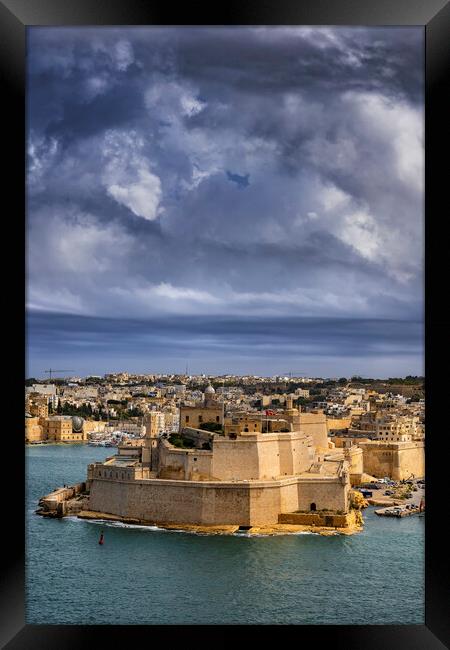 Fort St Angelo In Birgu, Malta Framed Print by Artur Bogacki