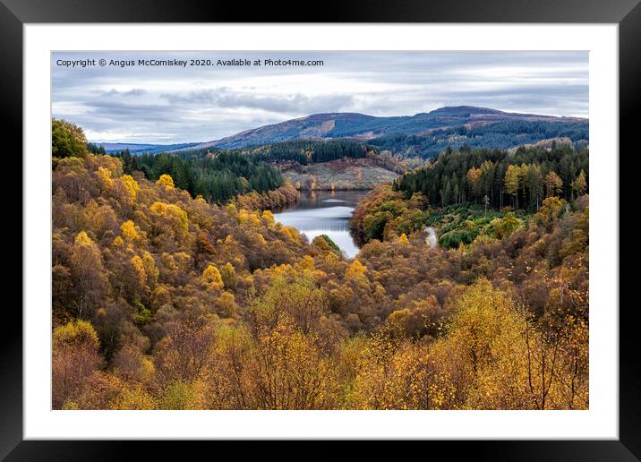 Loch Drunkie from Duke’s Pass Framed Mounted Print by Angus McComiskey