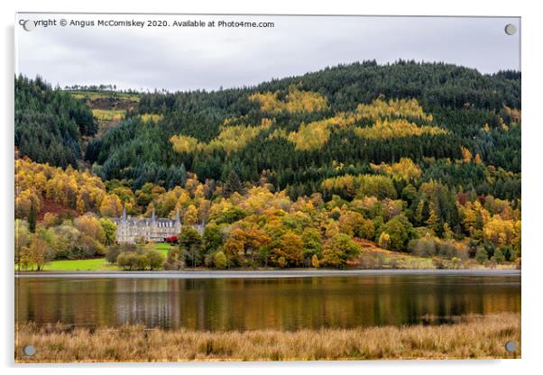 Autumn view across Loch Achray Acrylic by Angus McComiskey