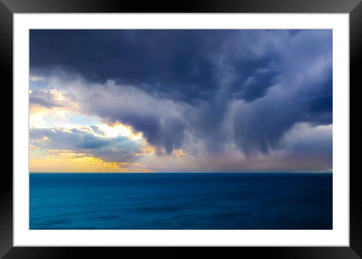 Storm clouds, Dartmouth Framed Mounted Print by David Martin
