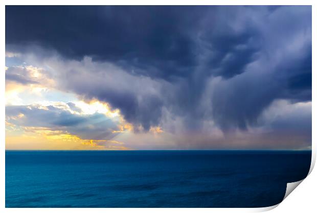 Storm clouds, Dartmouth Print by David Martin