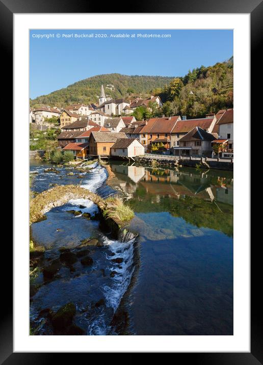 Picturesque River Loue in Lods France Framed Mounted Print by Pearl Bucknall