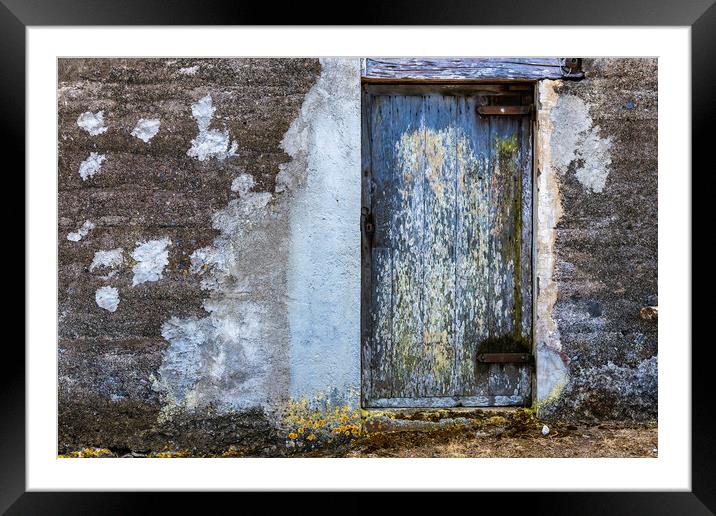 Old lichen covered door, Tenerife Framed Mounted Print by Phil Crean