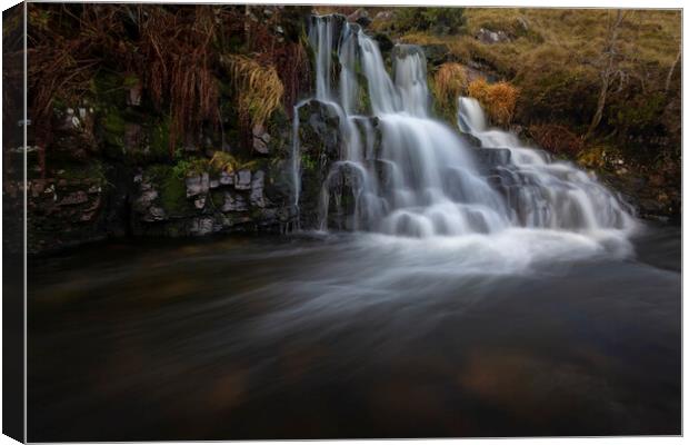 Waterfall on the River Tawe Canvas Print by Leighton Collins