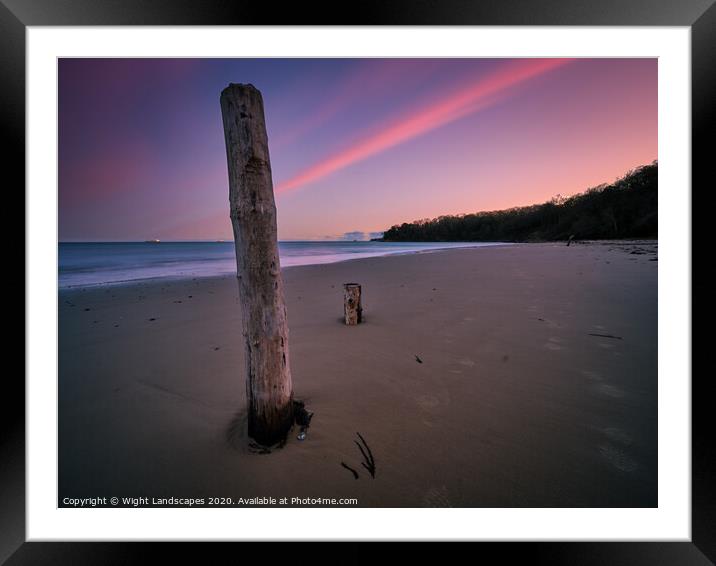 Priory Bay Sunset Framed Mounted Print by Wight Landscapes