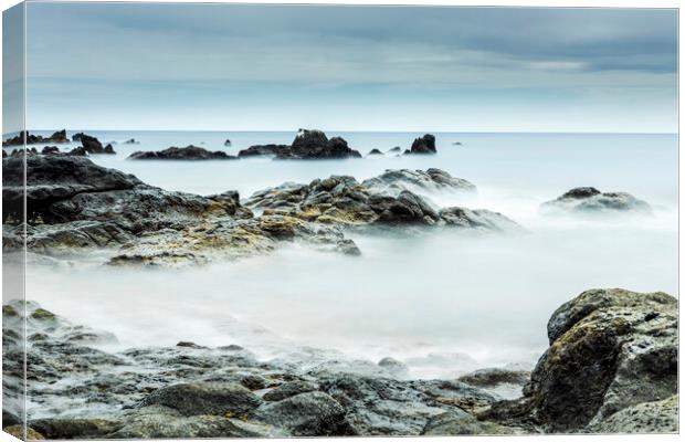 Receding rocks on the coast, Tenerife Canvas Print by Phil Crean