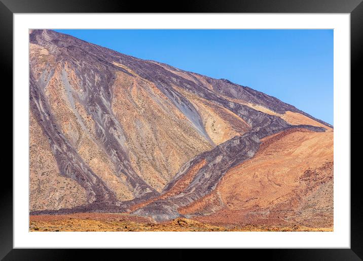 Abstract volcanic landscape, Tenerife Framed Mounted Print by Phil Crean