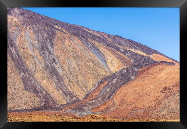 Abstract volcanic landscape, Tenerife Framed Print by Phil Crean